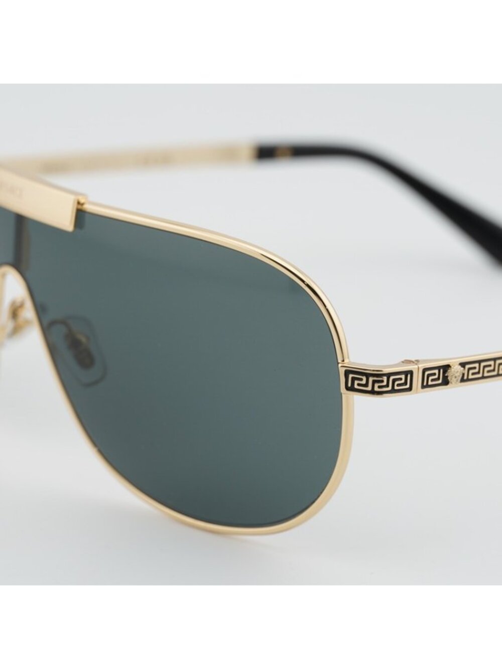 Versace VE2293 1002/87 Square Sunglasses - Gold Frame, Grey Lenses - Picture 8 of 10